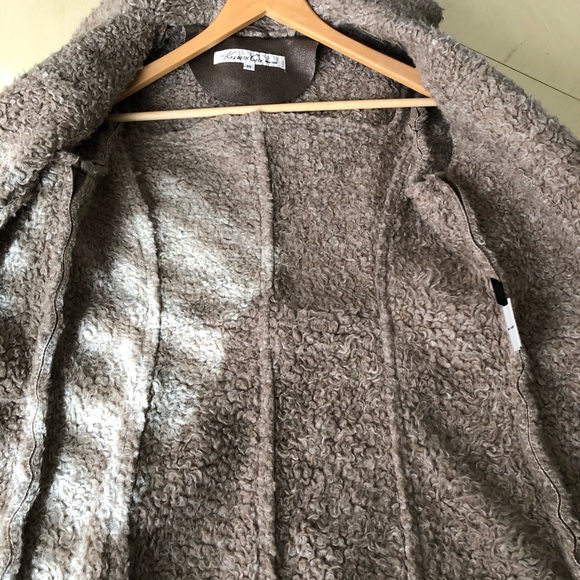 Kenneth Cole Vegan Leather Hooded Coat Jacket - Picture 6 of 16